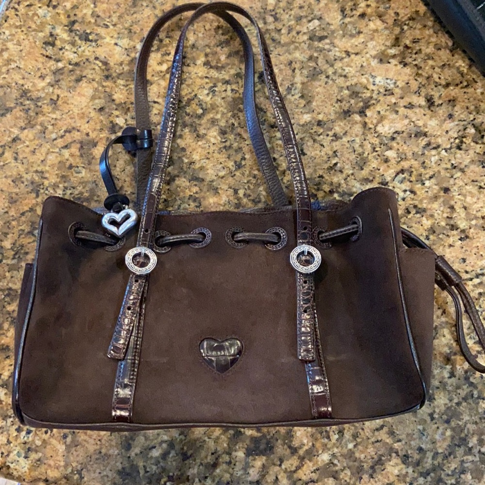 Brighton suede and leather purse